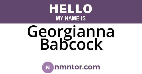 Georgianna Babcock