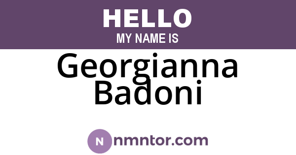 Georgianna Badoni