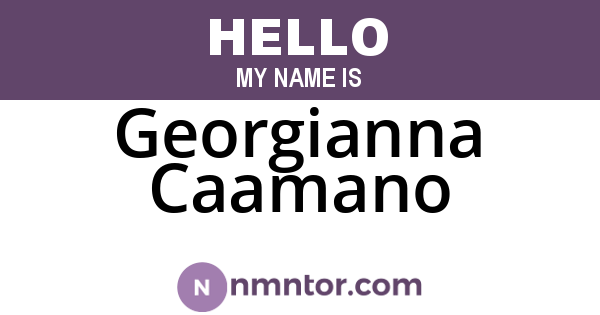 Georgianna Caamano