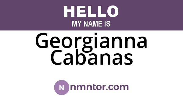 Georgianna Cabanas