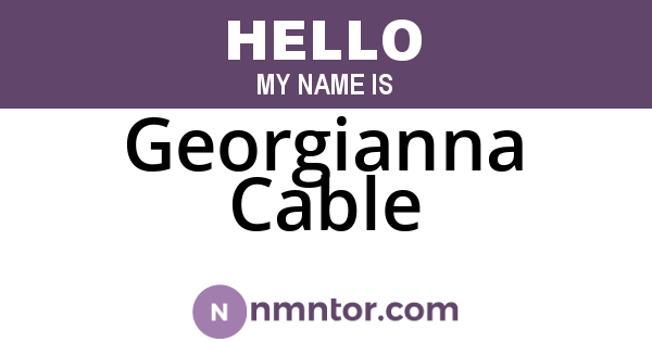 Georgianna Cable