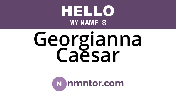 Georgianna Caesar