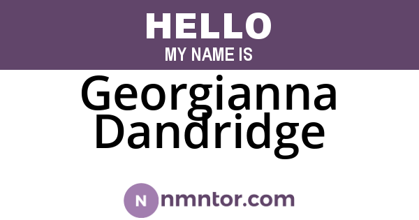 Georgianna Dandridge