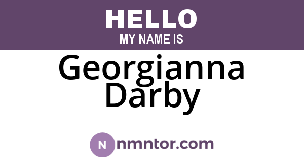 Georgianna Darby