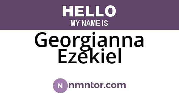 Georgianna Ezekiel