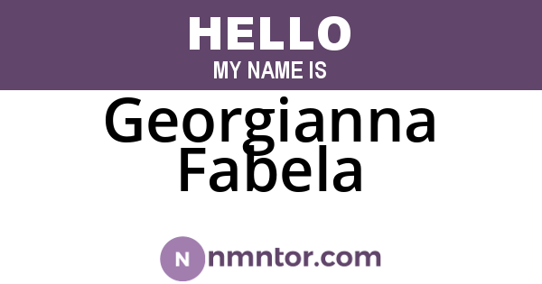 Georgianna Fabela