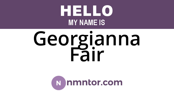 Georgianna Fair