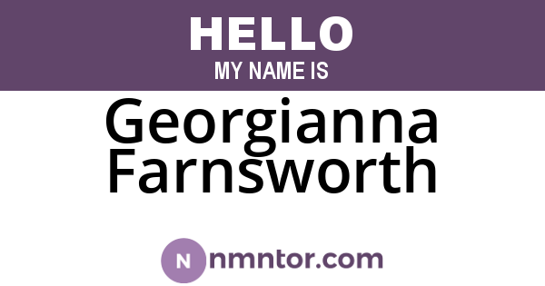 Georgianna Farnsworth