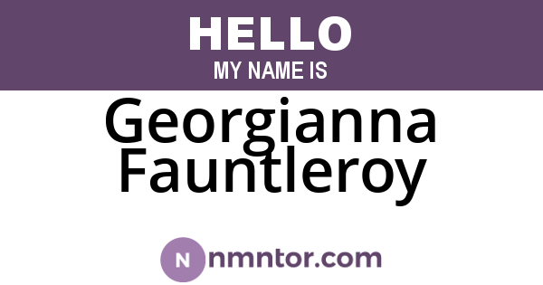 Georgianna Fauntleroy