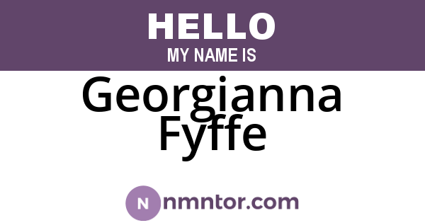 Georgianna Fyffe