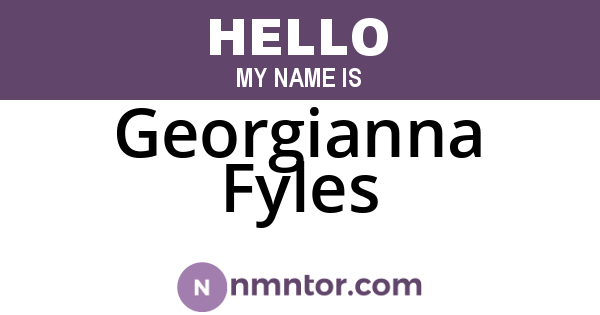 Georgianna Fyles