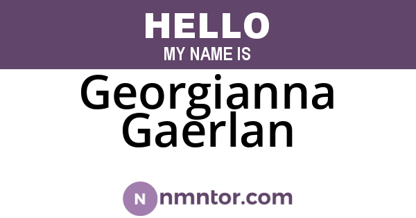 Georgianna Gaerlan