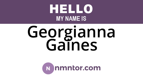 Georgianna Gaines