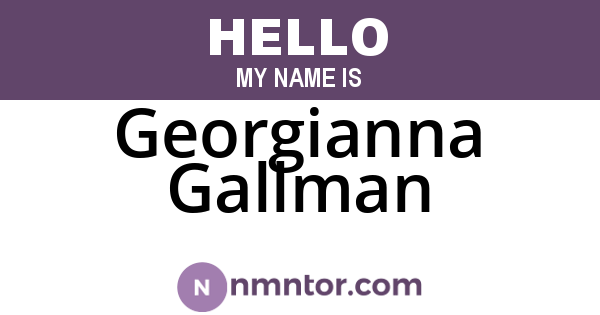 Georgianna Gallman