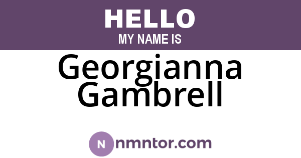Georgianna Gambrell