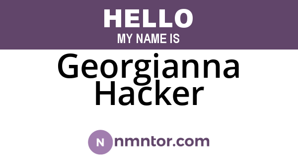 Georgianna Hacker