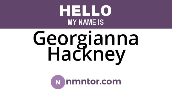 Georgianna Hackney