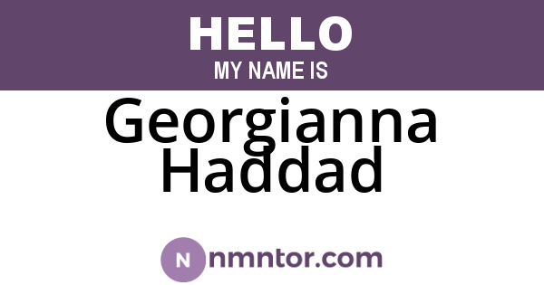 Georgianna Haddad