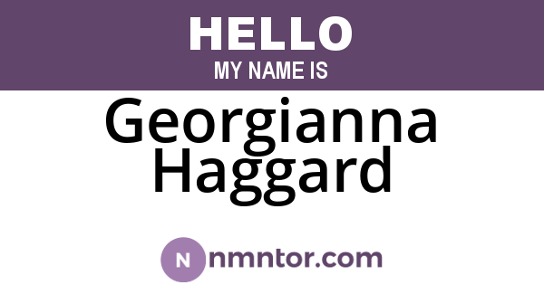 Georgianna Haggard