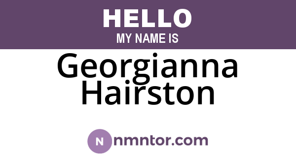 Georgianna Hairston