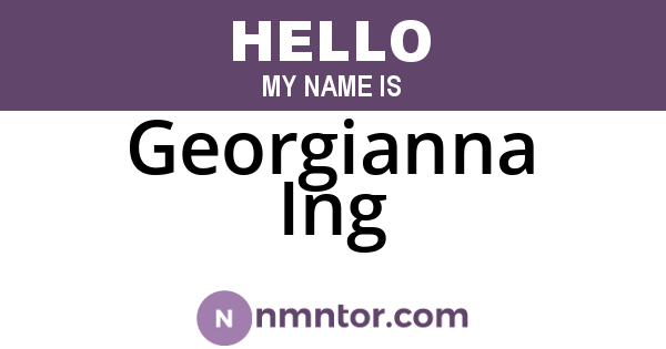 Georgianna Ing
