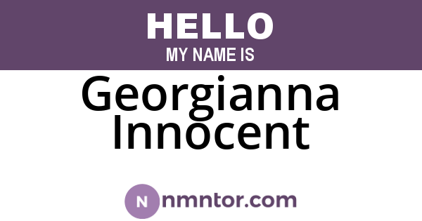 Georgianna Innocent