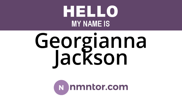Georgianna Jackson