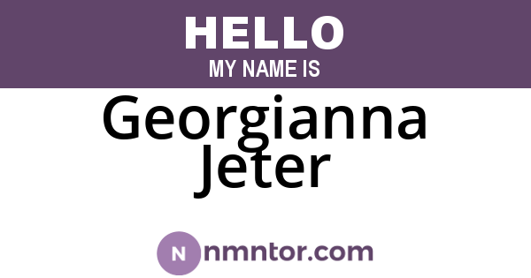 Georgianna Jeter