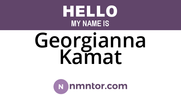 Georgianna Kamat