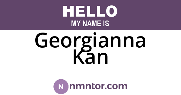 Georgianna Kan