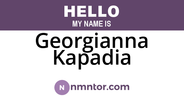 Georgianna Kapadia