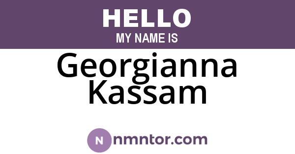 Georgianna Kassam