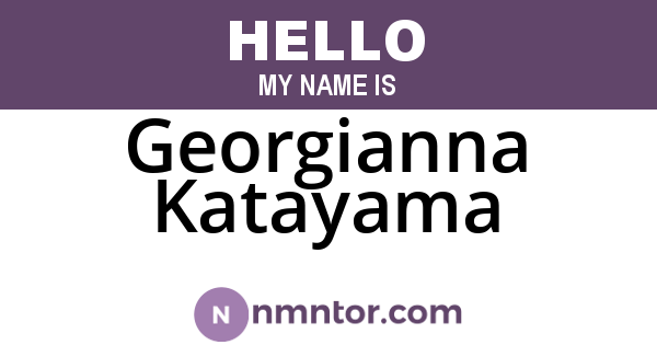 Georgianna Katayama