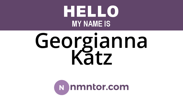 Georgianna Katz
