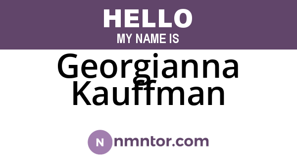 Georgianna Kauffman