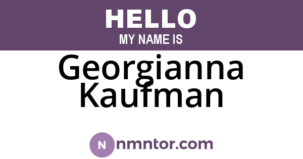 Georgianna Kaufman