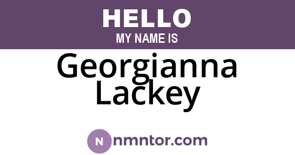 Georgianna Lackey