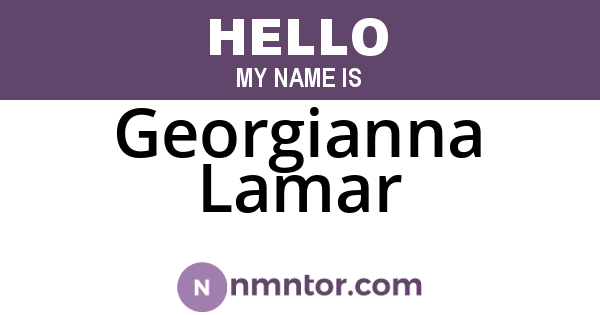 Georgianna Lamar