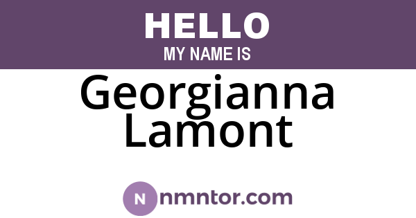 Georgianna Lamont