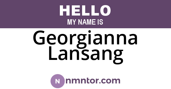 Georgianna Lansang
