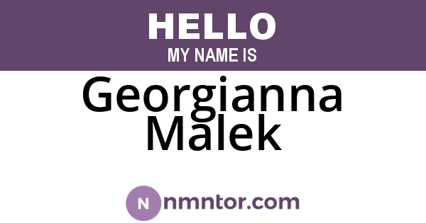 Georgianna Malek