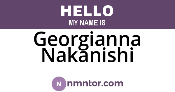 Georgianna Nakanishi