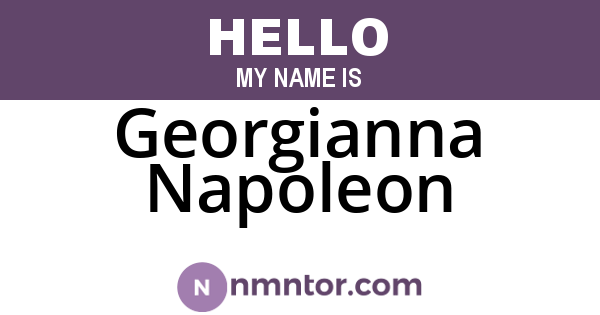 Georgianna Napoleon