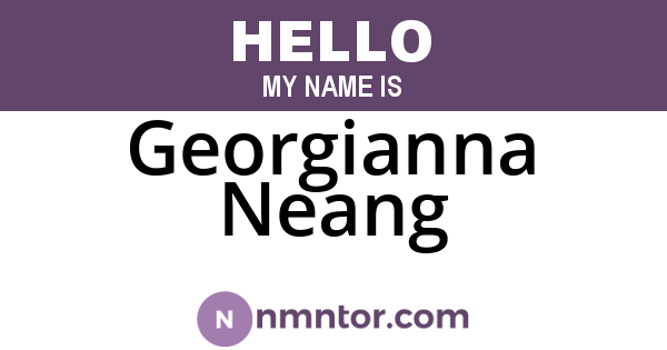 Georgianna Neang