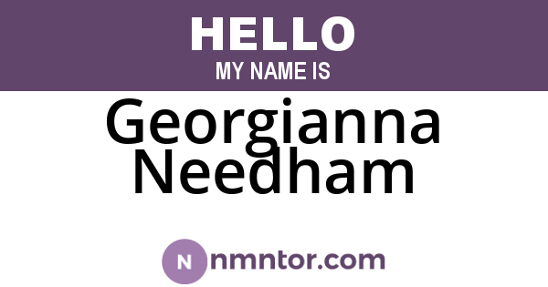 Georgianna Needham
