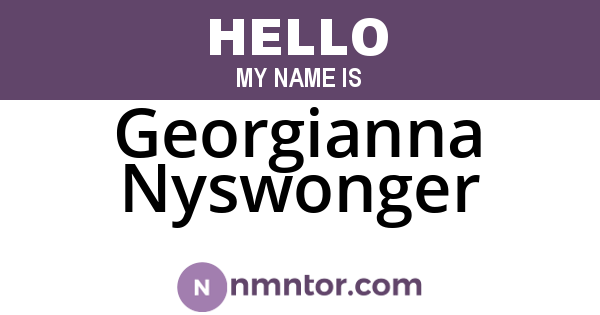 Georgianna Nyswonger