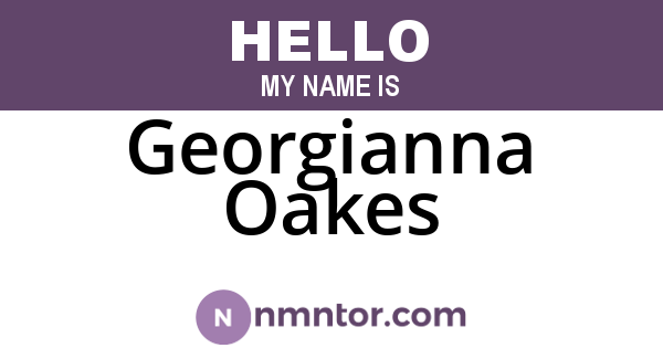 Georgianna Oakes