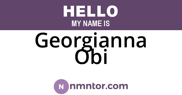 Georgianna Obi