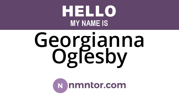 Georgianna Oglesby