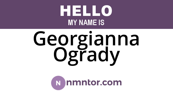 Georgianna Ogrady